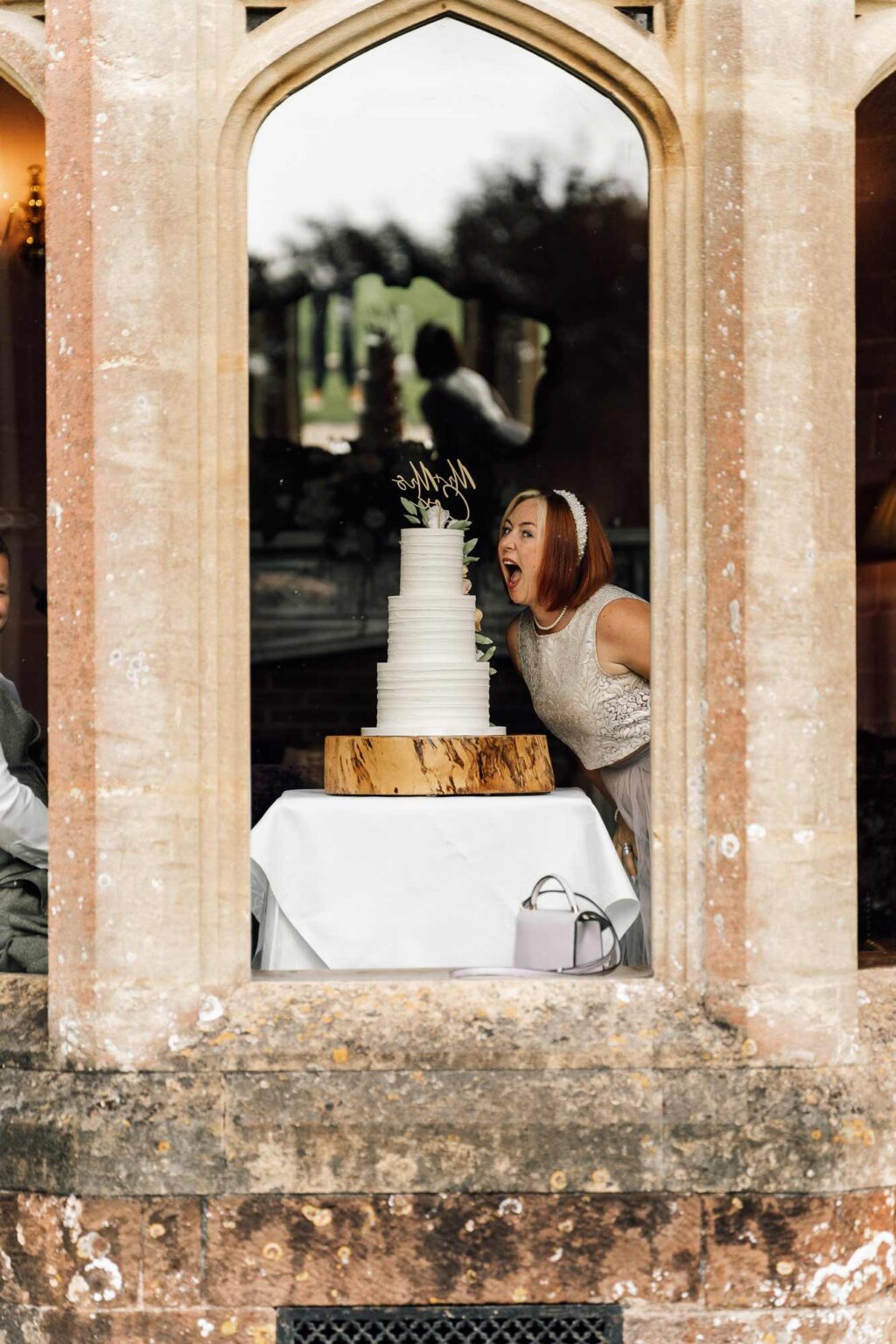 Bride gets to eat her wedding cake